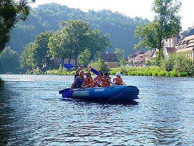 Raftování Třeboníňáků: Český Krumlov - Zlatá Koruna, sobota 7.9.2013, foto: Jan Švec