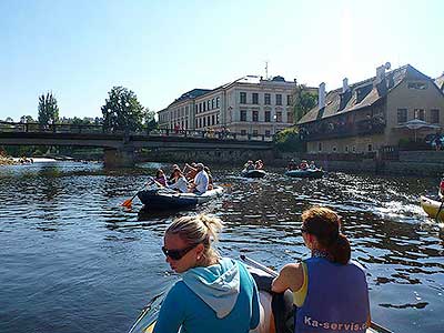 Raftování Třeboníňáků: Český Krumlov - Zlatá Koruna, sobota 7.9.2013, foto: Jan Švec