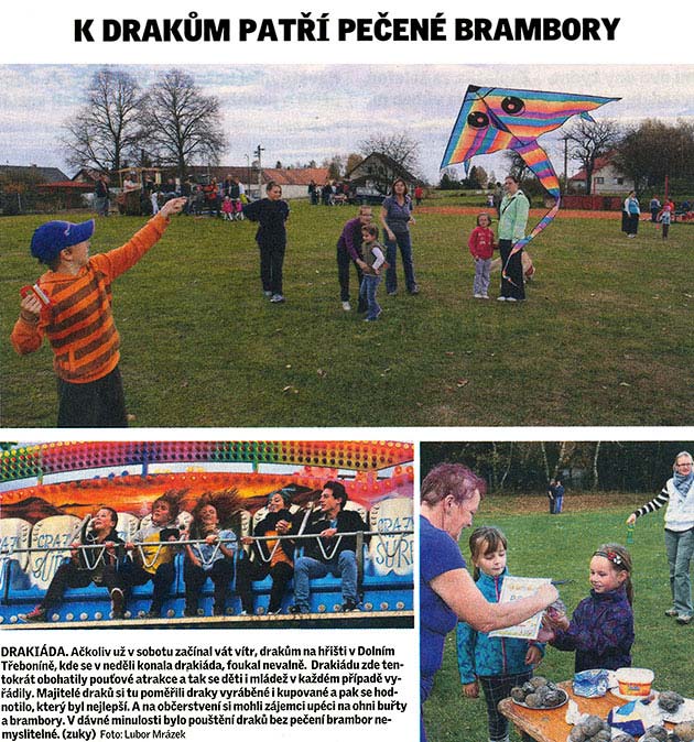 K drakům patří pečené brambory, Českokrumlovský deník 30.10.2013