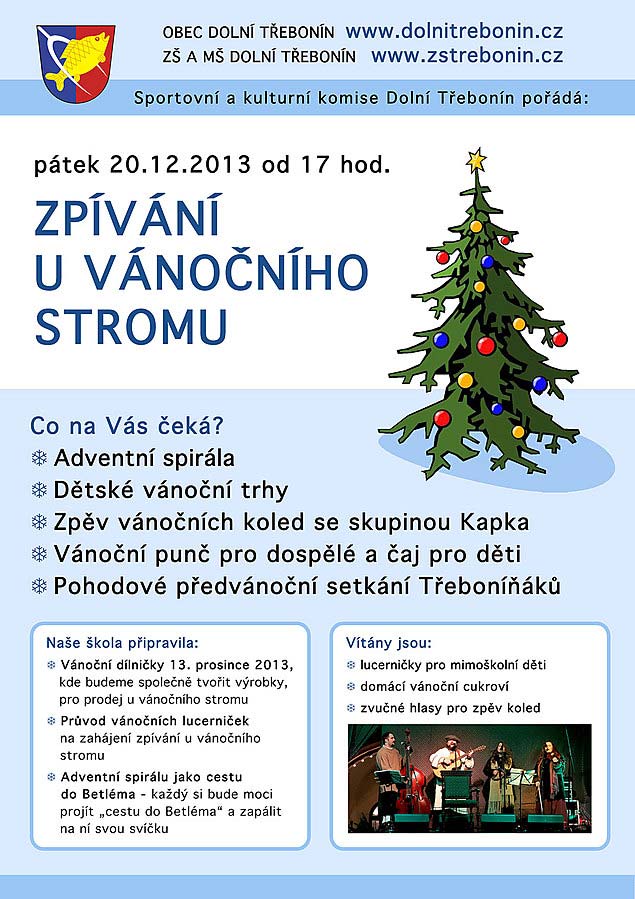 Zpívání u vánočního stromu 20.12.2013