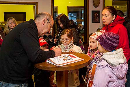 Čtení krumlovské pohádky v Grafitovém dole 26.1.2014, foto: Lubor Mrázek